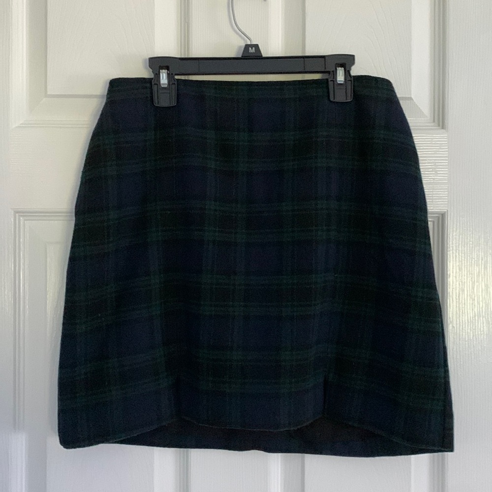 Hollister plaid wool skirt